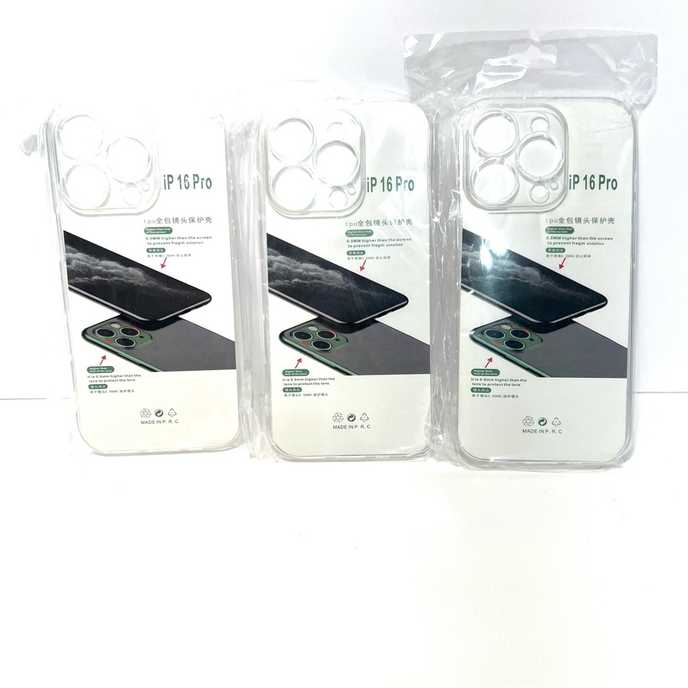 3-Pack iPhone 16 Pro Clear Cases